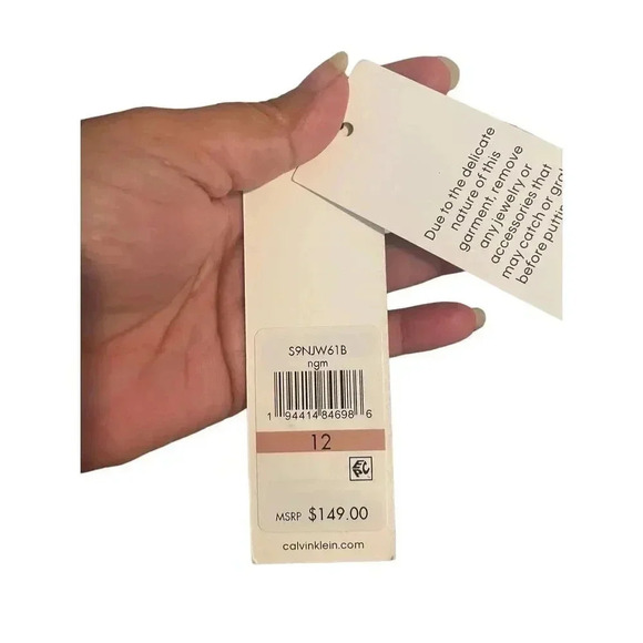 Calvin Klein tweed metallic wool blend zip up blazer jacket size 12 - Picture 8 of 8